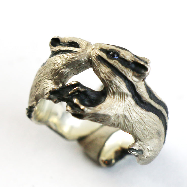 DECOvienya | Kissing squirre ring | animal jewelry | 可愛勳物首飾 松鼠戒指