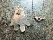 UKENMUKEN | OBAKE Ghost necklace "tear" | Japanese Designer Handmade jewelry