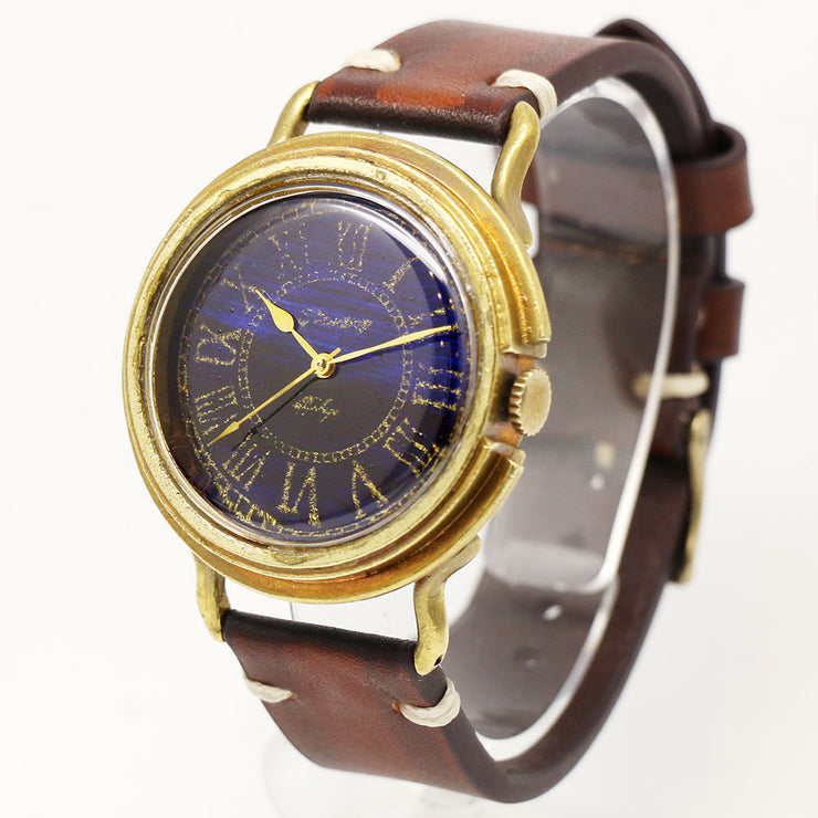 GENSO | Prussian Blue Roman Numeral Dial Watch | Original Handmade Watches from Japan