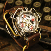 自動巻式 スチームパンク機械式腕時計 クロノマシーン シルバー925 オートマ | CHRONO MACHINE Mechanical Watch (Silver)