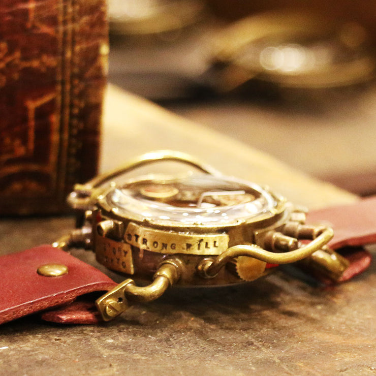 自動巻式 スチームパンク機械式腕時計 クロノマシーン 真鍮 オートマ | CHRONO MACHINE Mechanical Watch (Brass)