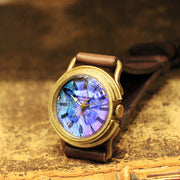 The Real Morpho Butterfly Wing Watch Size L (Brass) | Original Handmade Watches from Tokyo 匠人手工製作 穆爾佛蝶 個性手錶