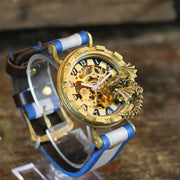 Dragon's Wristwatch "Curious Dragon" (Blue) | Fantasy Art Handcraft Watch
