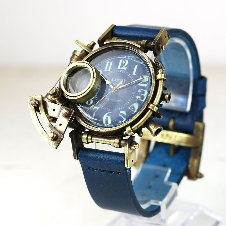 Grow Face (Blue) | Steampunk Watch Made in Tokyo 蒸汽朋克表 原创设计品牌