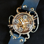 CHRONO MACHINE Mechanical Steampunk watch Silver925 (Blue) unique piece 個性手錶