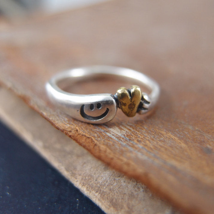 UKENMUKEN | I brought it for you! OBAKE ghost ring heart | Japanese Designer Handmade Jewelry
