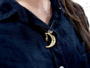 UKENMUKEN | A STORY special ver."OBAKE Moon & Sputnik necklace" | Japanese Designer Handmade Jewelry